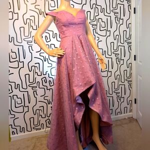 Elegant Lavender High-Low Gown